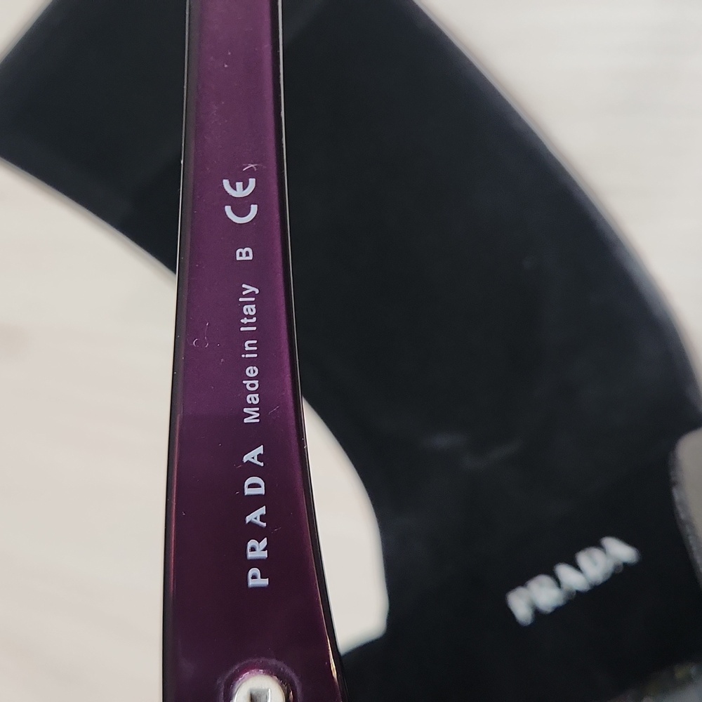 PRADA Sunglasses 👓 Deep Plum 😎💜 Oversized w/ case - Picture 7 of 12